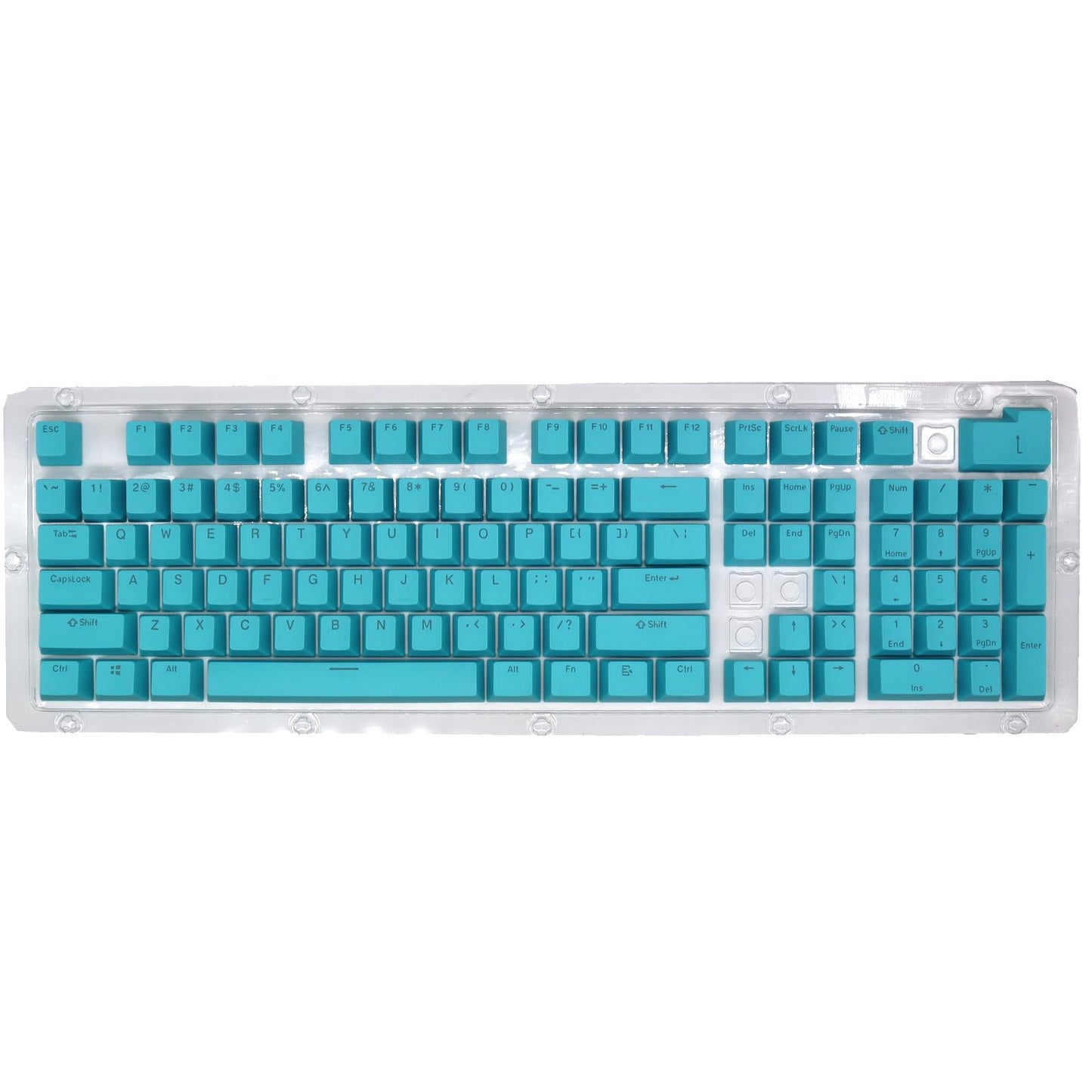 DIY PBT 104 Keys Keycaps for 61 64 72 98 Gaming Mechanical Keyboard  Blue