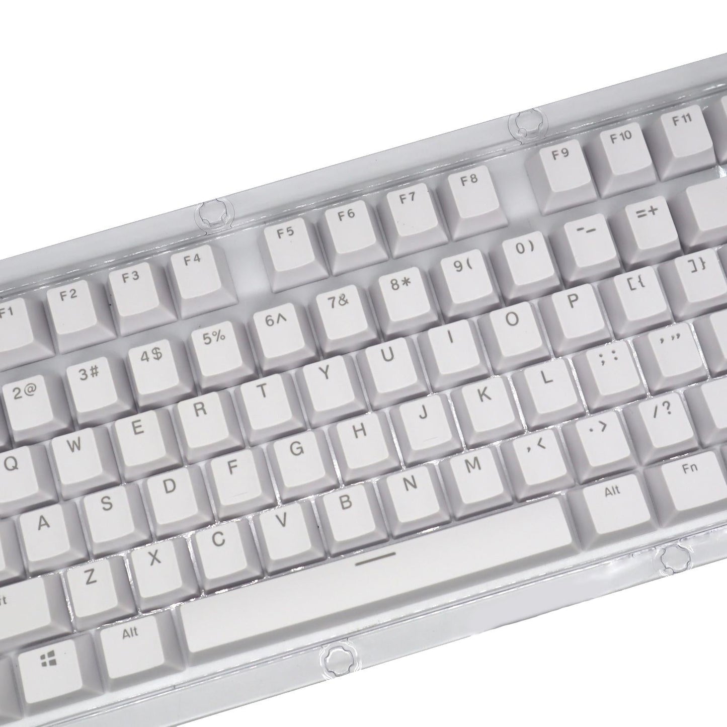 DIY PBT 104 Keys Keycaps for 61 64 72 98 Gaming Mechanical Keyboard  White