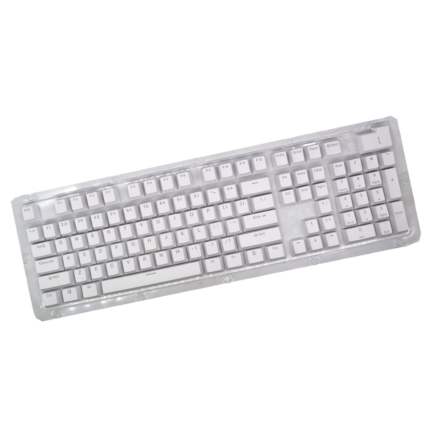 DIY PBT 104 Keys Keycaps for 61 64 72 98 Gaming Mechanical Keyboard  White