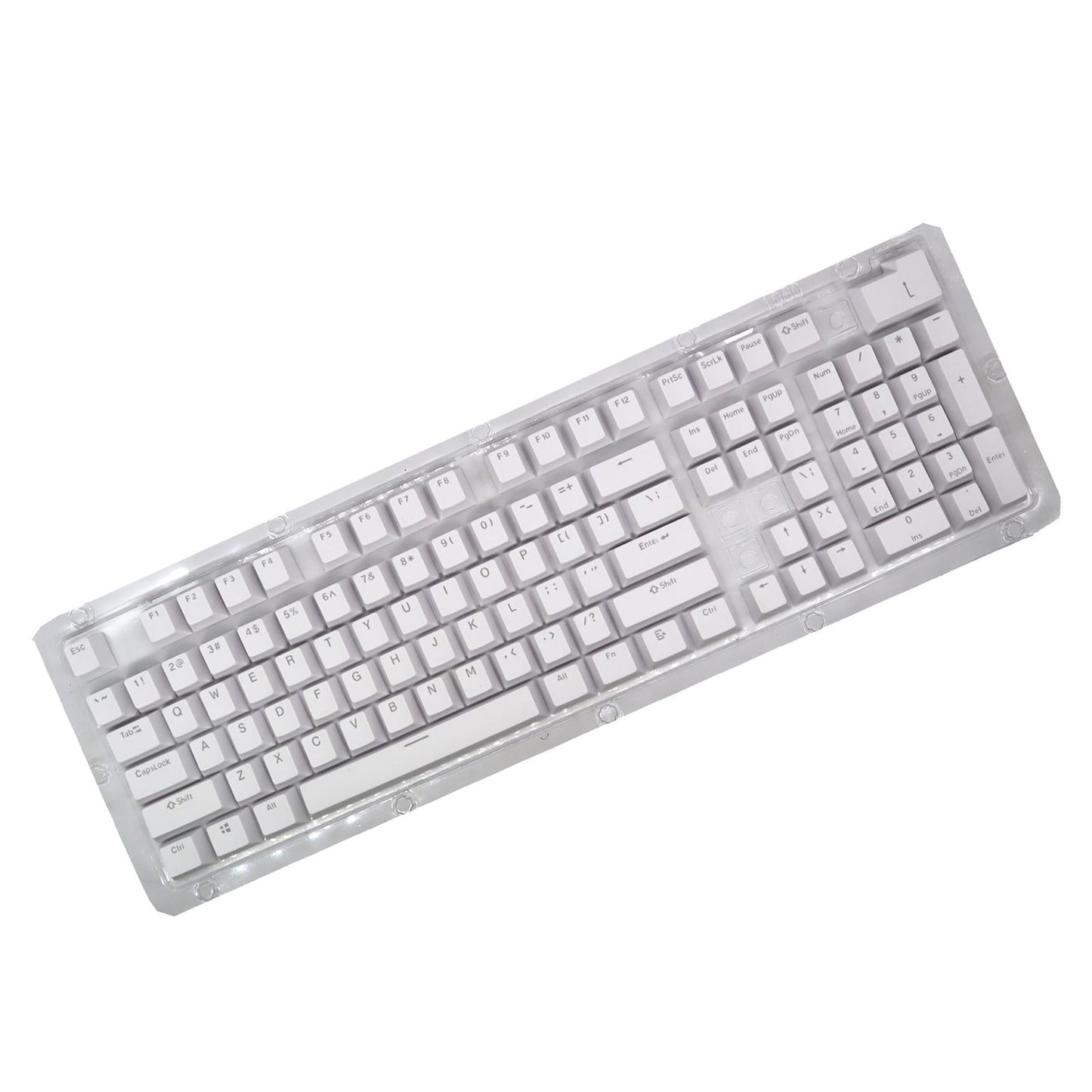 DIY PBT 104 Keys Keycaps for 61 64 72 98 Gaming Mechanical Keyboard  White