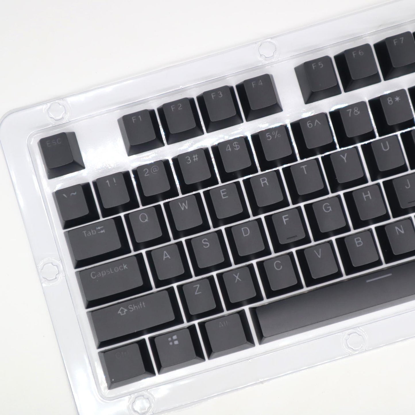 DIY PBT 104 Keys Keycaps for 61 64 72 98 Gaming Mechanical Keyboard  Black