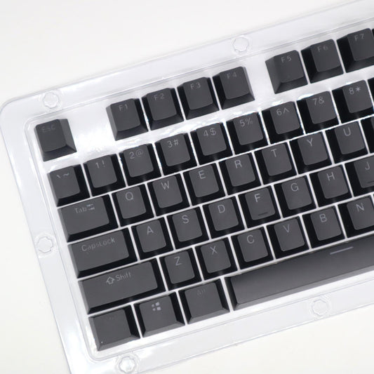 DIY PBT 104 Keys Keycaps for 61 64 72 98 Gaming Mechanical Keyboard  Black
