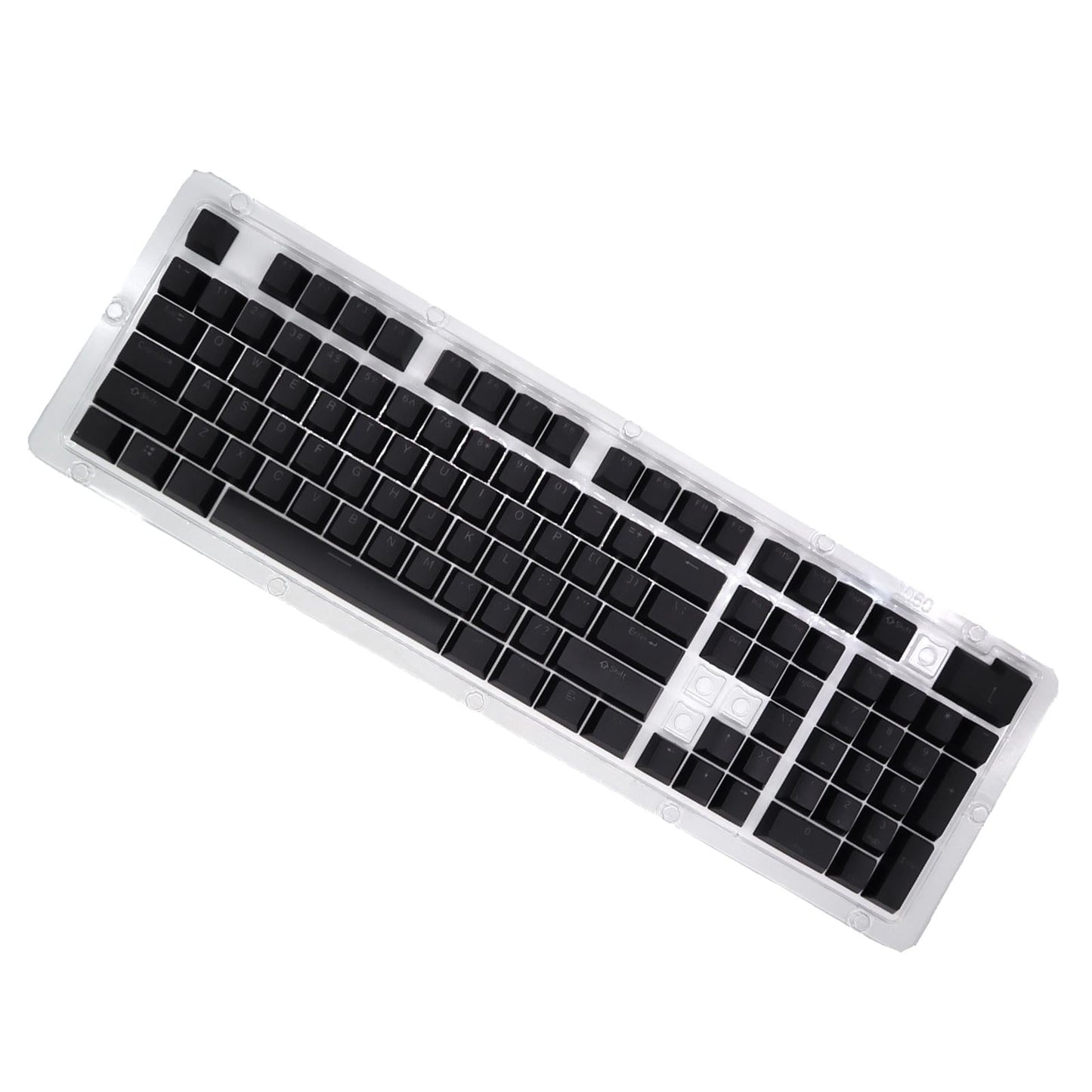DIY PBT 104 Keys Keycaps for 61 64 72 98 Gaming Mechanical Keyboard  Black