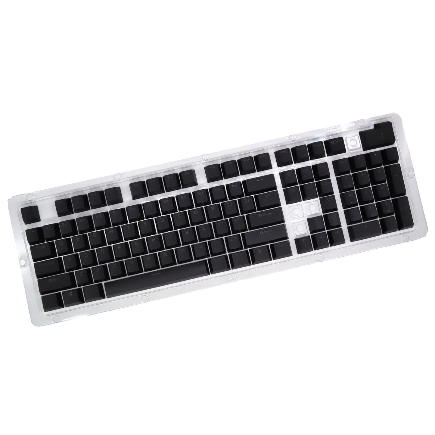 DIY PBT 104 Keys Keycaps for 61 64 72 98 Gaming Mechanical Keyboard  Black