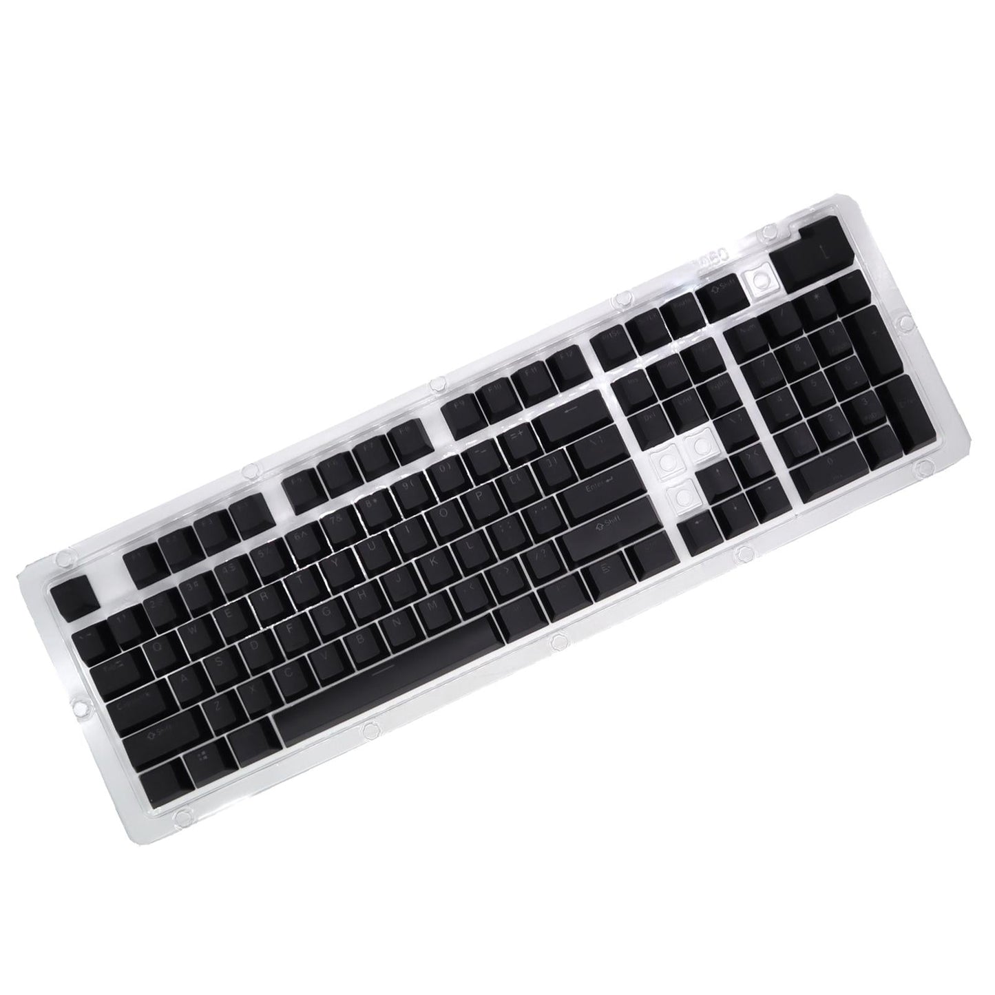DIY PBT 104 Keys Keycaps for 61 64 72 98 Gaming Mechanical Keyboard  Black