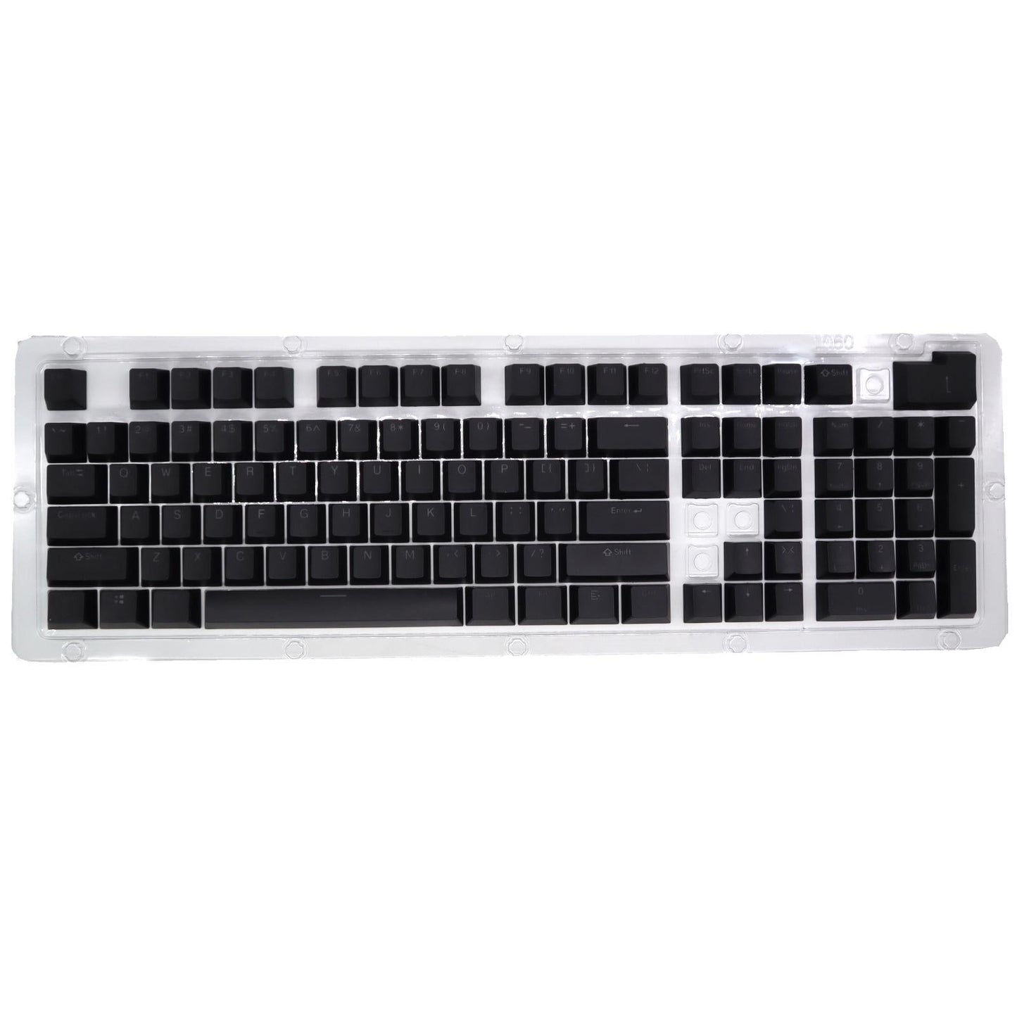DIY PBT 104 Keys Keycaps for 61 64 72 98 Gaming Mechanical Keyboard  Black
