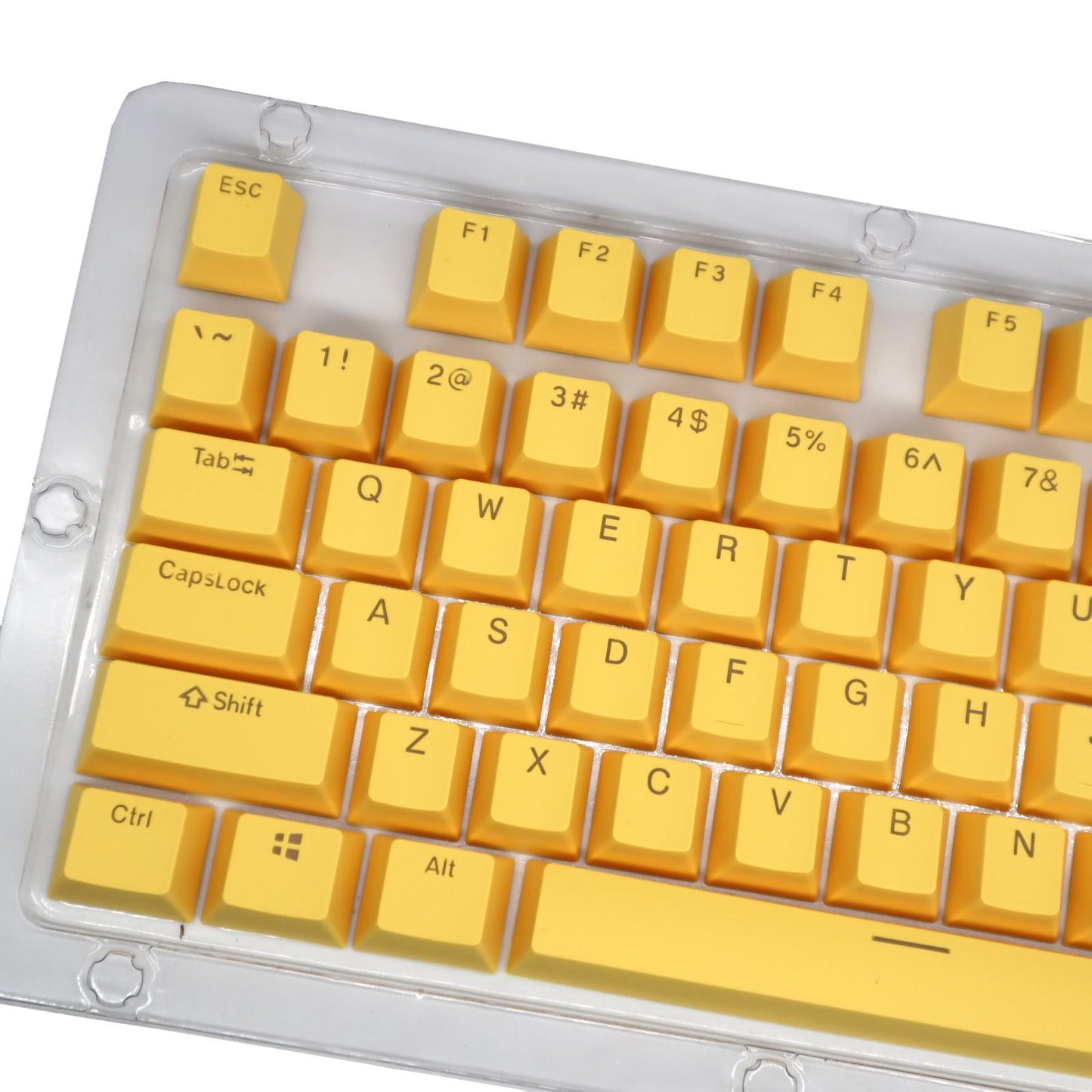 DIY PBT 104 Keys Keycaps for 61 64 72 98 Gaming Mechanical Keyboard  Yellow