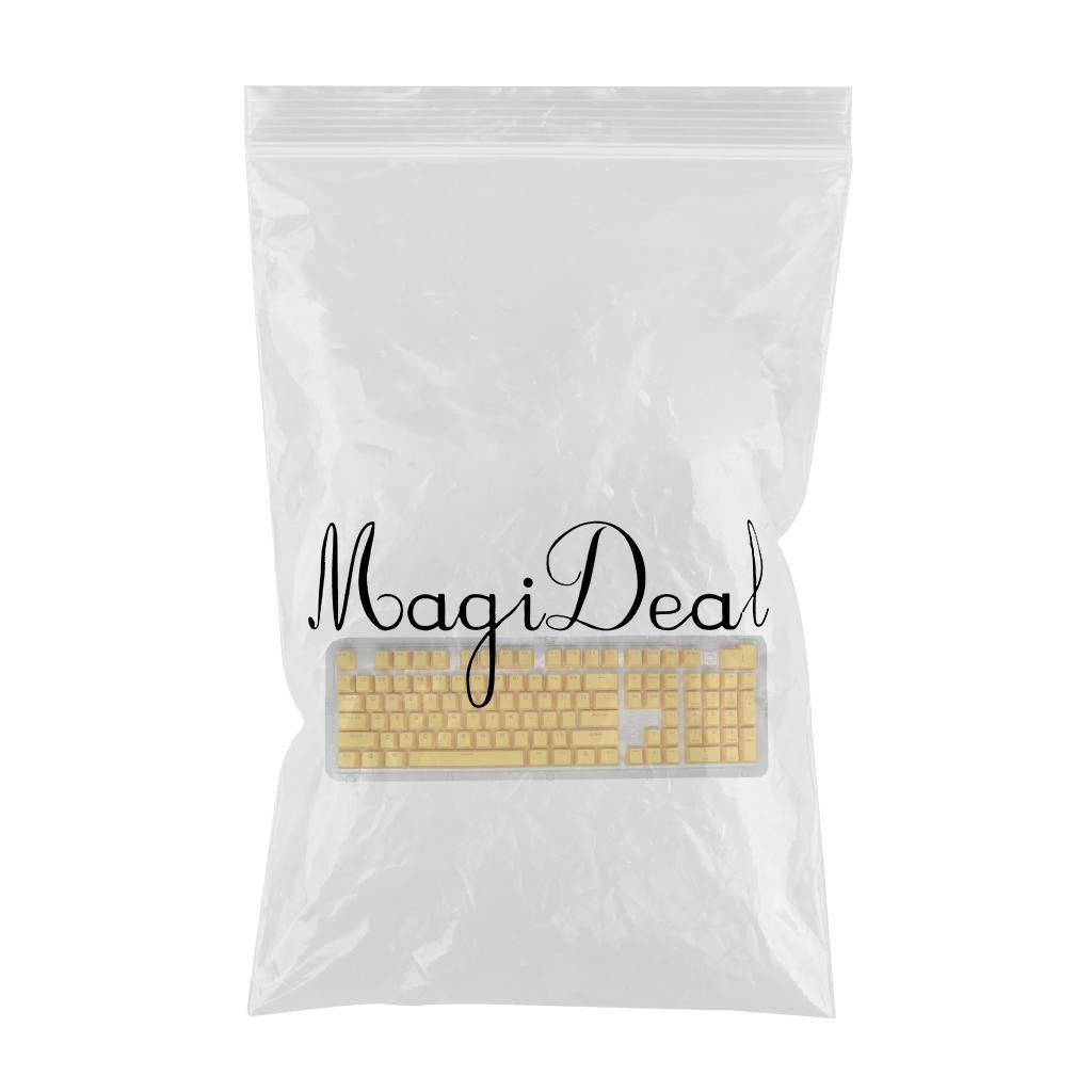 DIY PBT 104 Keys Keycaps for 61 64 72 98 Gaming Mechanical Keyboard  Yellow