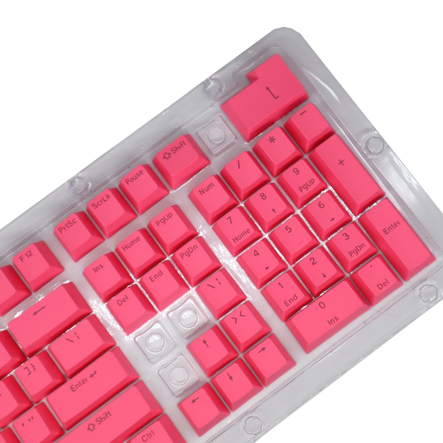 DIY PBT 104 Keys Keycaps for 61 64 72 98 Gaming Mechanical Keyboard  Pink