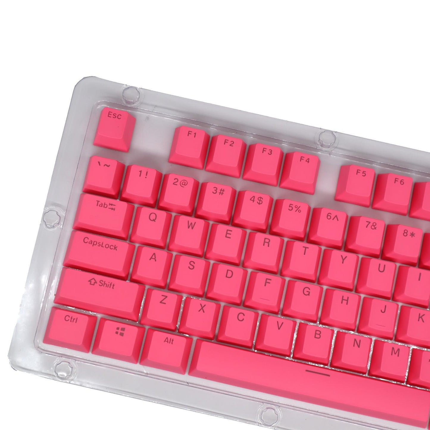 DIY PBT 104 Keys Keycaps for 61 64 72 98 Gaming Mechanical Keyboard  Pink