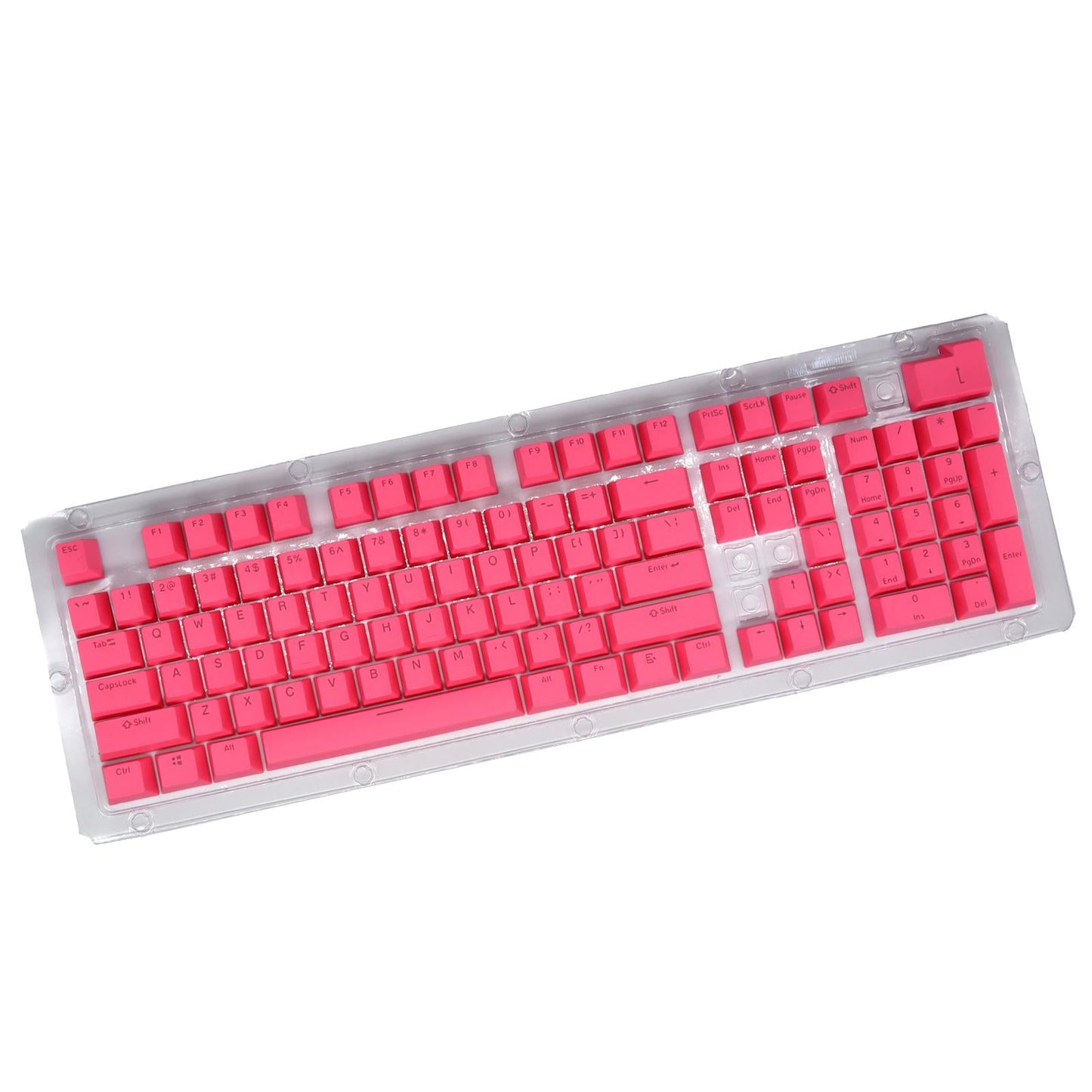 DIY PBT 104 Keys Keycaps for 61 64 72 98 Gaming Mechanical Keyboard  Pink