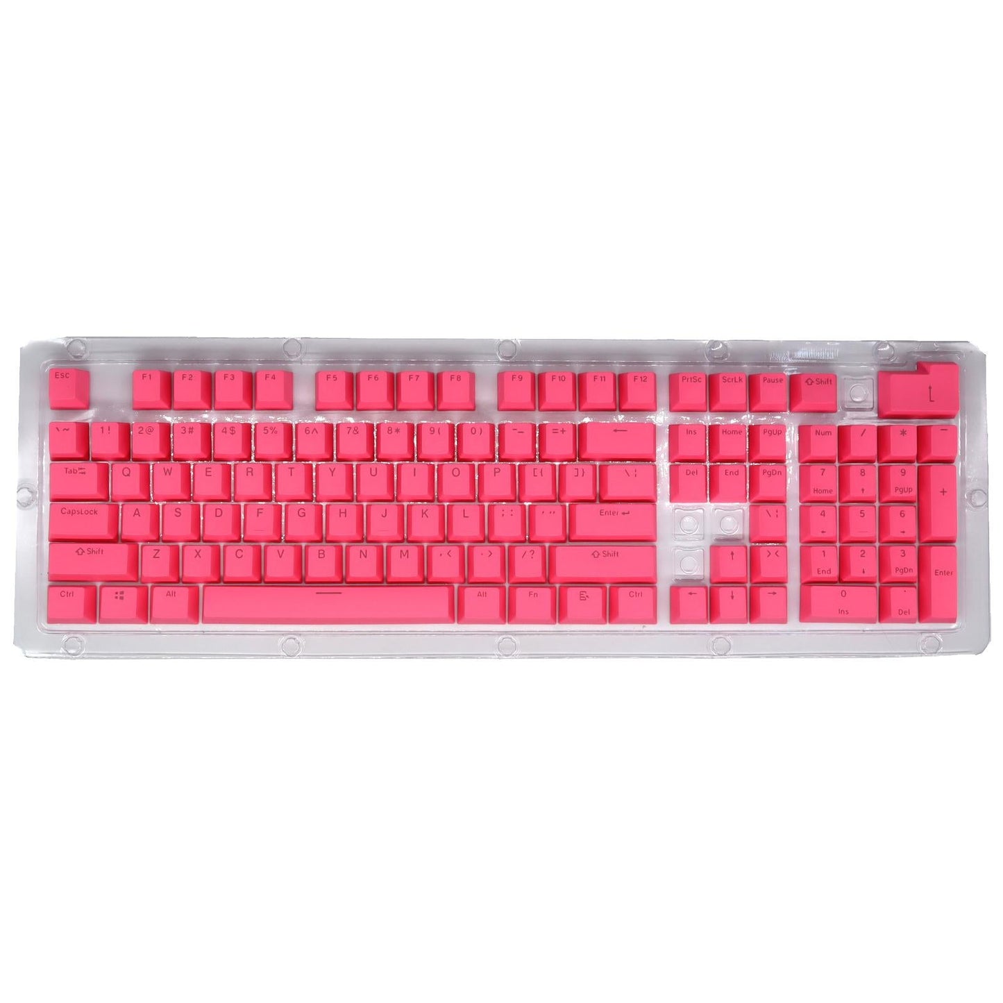DIY PBT 104 Keys Keycaps for 61 64 72 98 Gaming Mechanical Keyboard  Pink