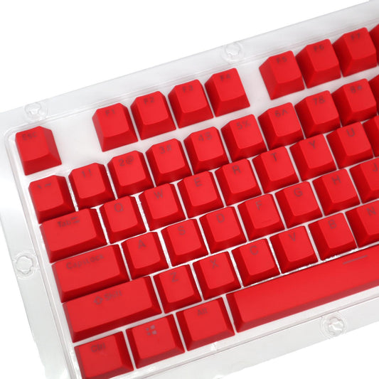 DIY PBT 104 Keys Keycaps for 61 64 72 98 Gaming Mechanical Keyboard  Red