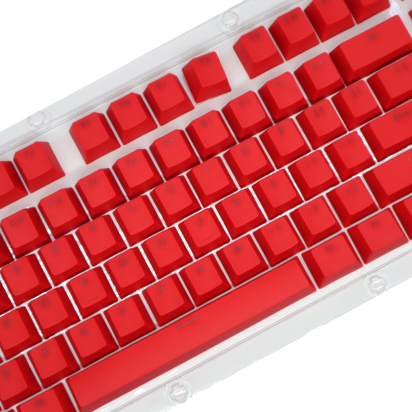 DIY PBT 104 Keys Keycaps for 61 64 72 98 Gaming Mechanical Keyboard  Red