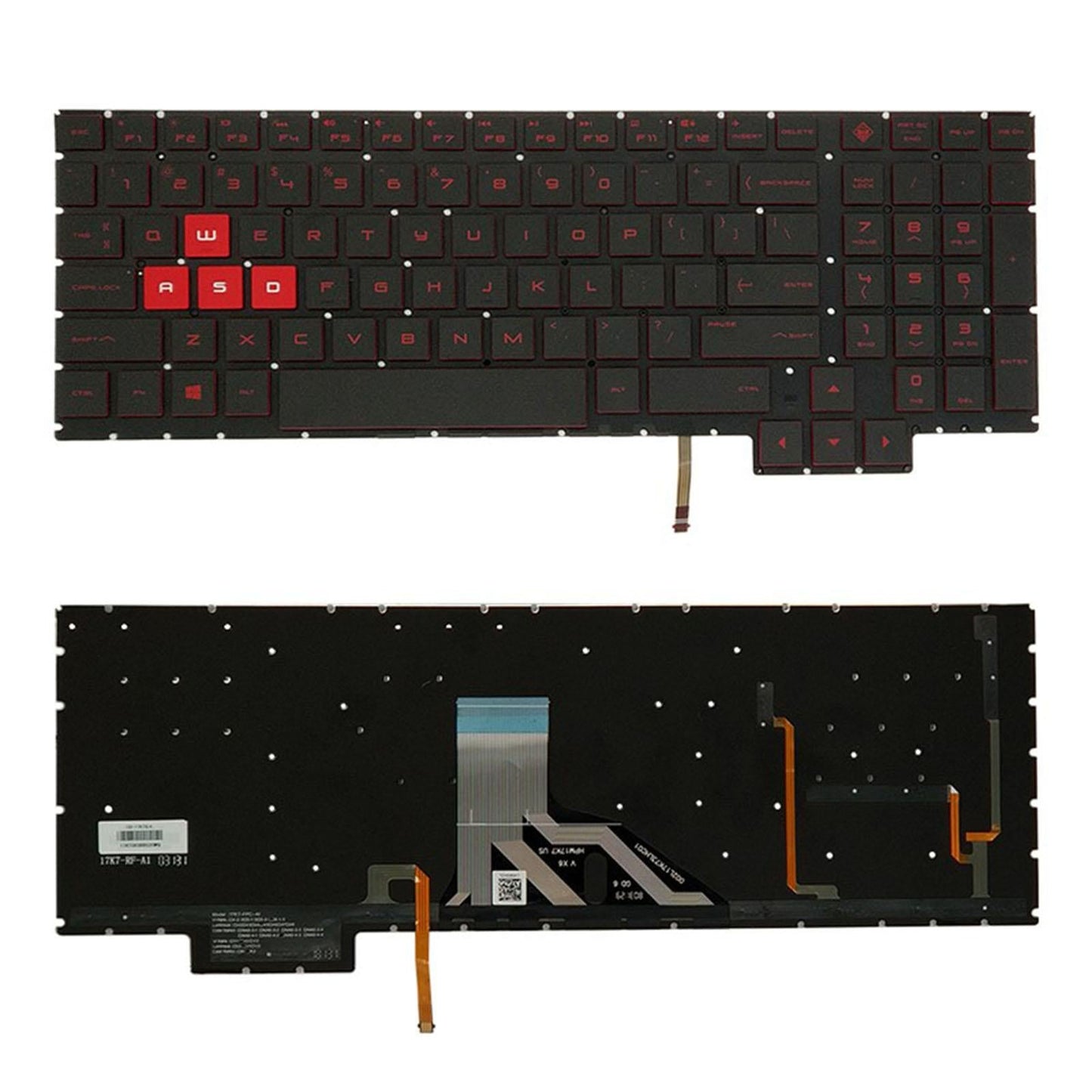 US English Keyboard for HP Omen 15-CE010CA Laptop Ribbon Cable Included