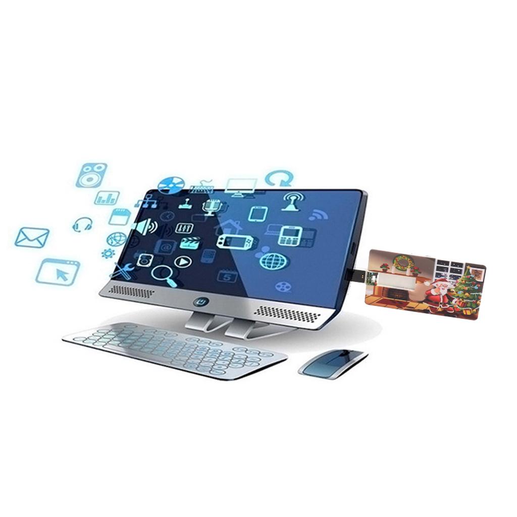 Christmas card Shaped USB Flash Drive Thumb Drive U Disk Memory Stick 64GB