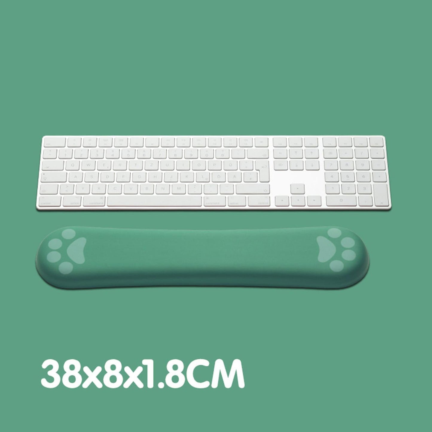 Ergonomic Keyboard Wrist Rest Pad For Laptop PC Computer Cat Paw Green