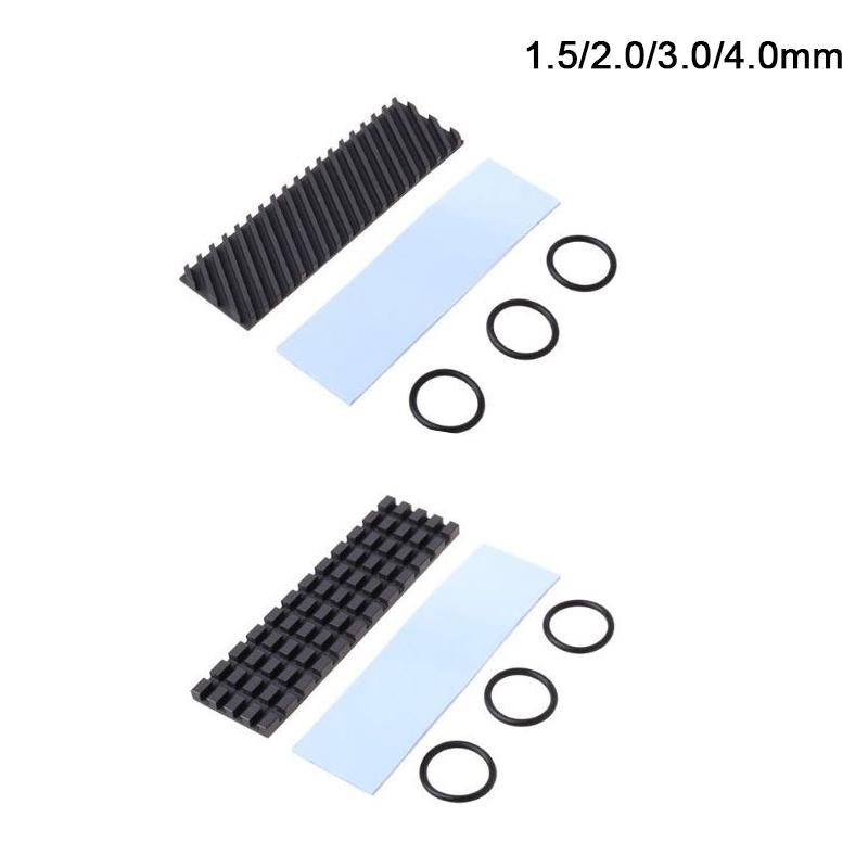 M.2 2280 Pure Copper Graphene SSD Heatsink w/Thermal Pad  Grid 1.5mm