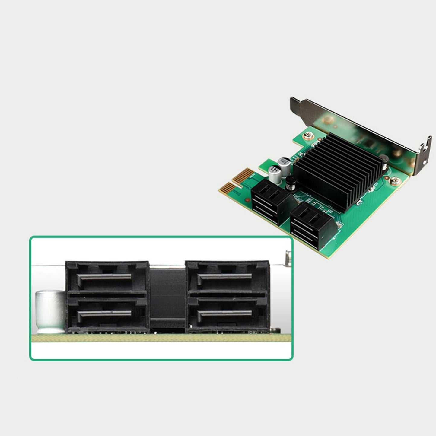 PCIE to SATA3.0 Expansion Card Adapter 1X 4X for Linux Desktop Accessory
