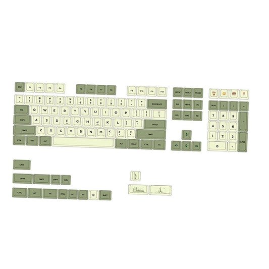 PBT 124 Keys Keycaps Cover for 61 64 72 Mechanical Keyboard Durable English