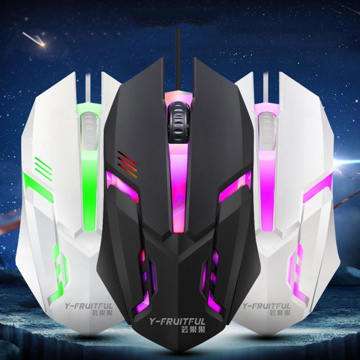 USB Gaming Mouse Mice for Gaming Computer Work Universal Comfortable Black