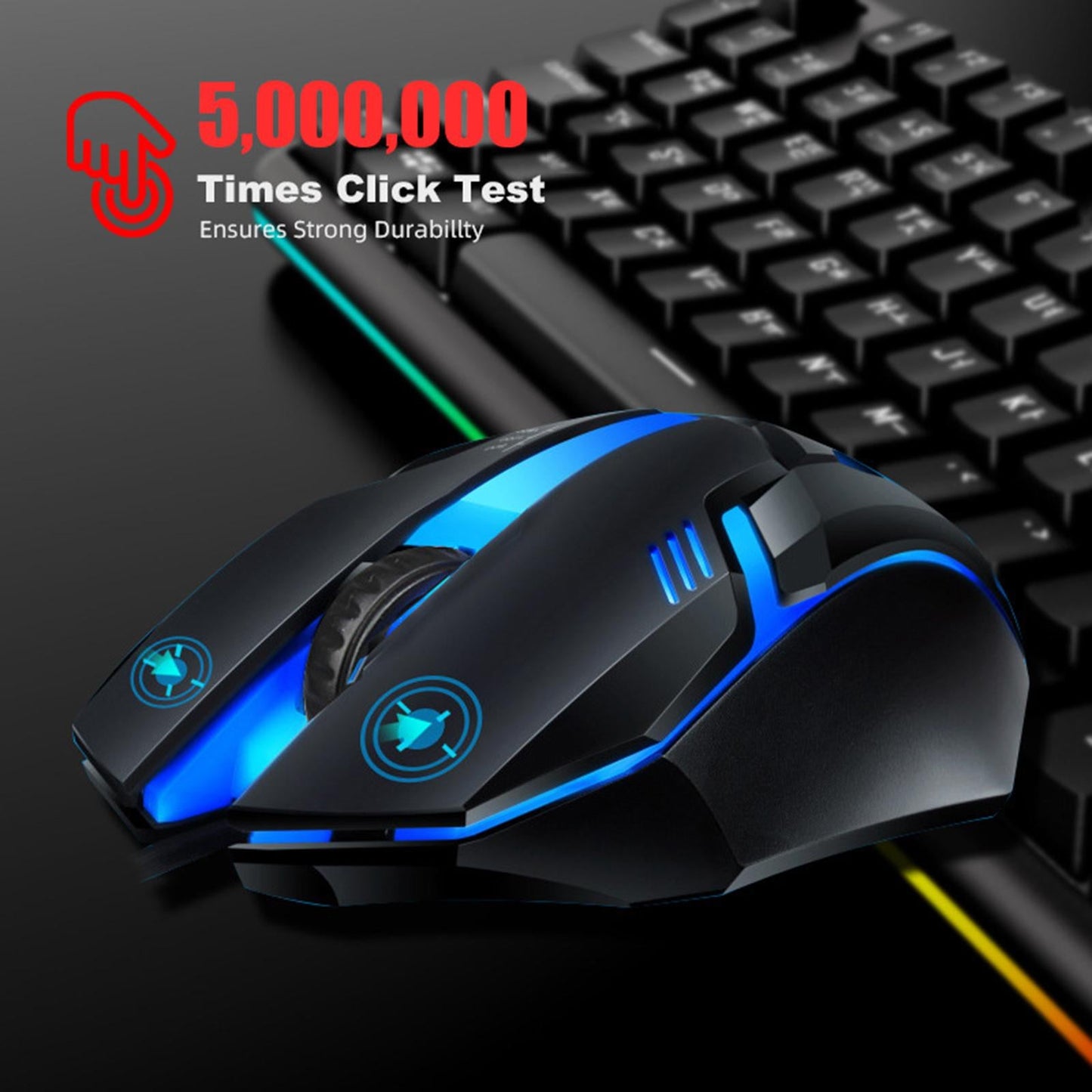 USB Gaming Mouse Mice for Gaming Computer Work Universal Comfortable Black