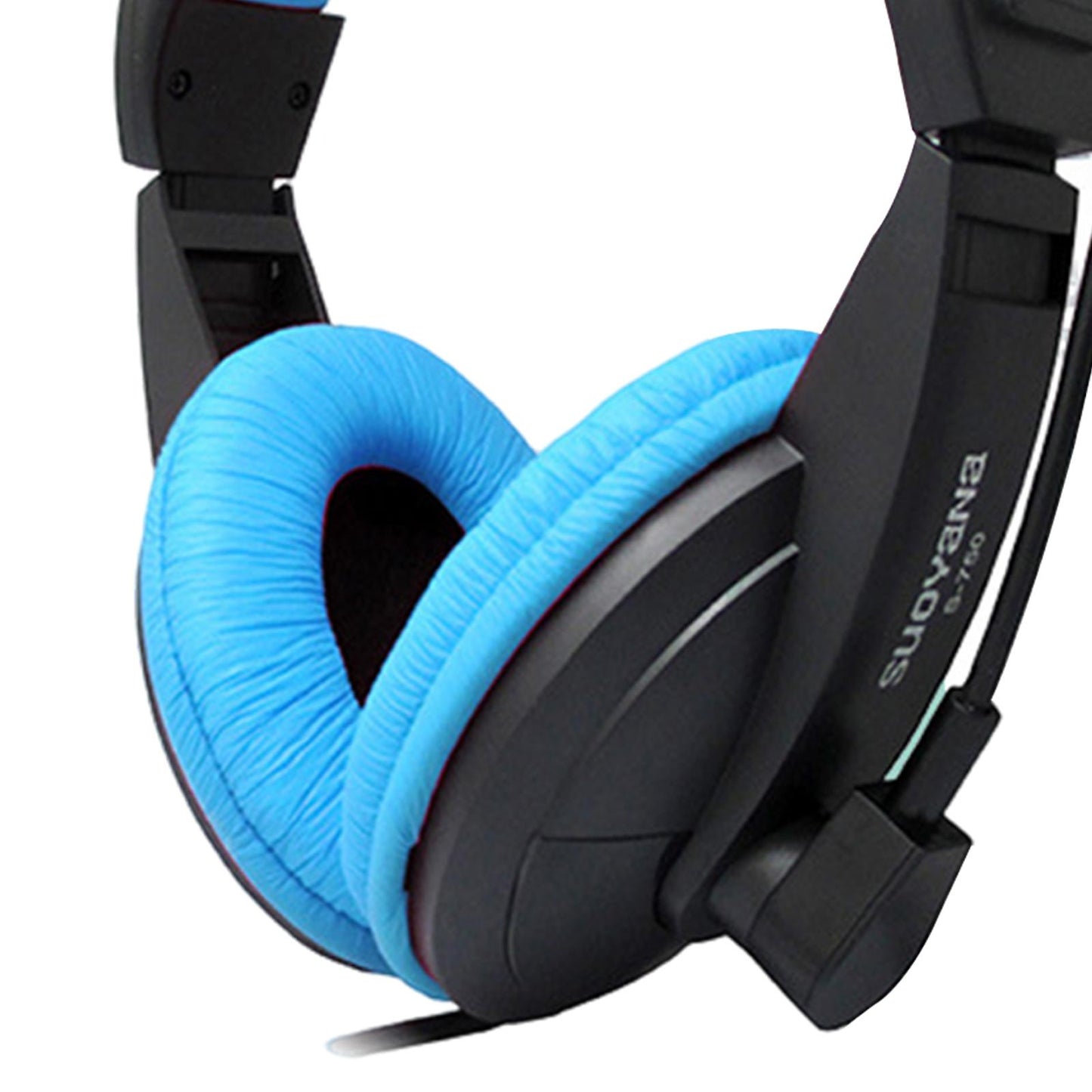 Over-Ear Gaming Headphone with Mic 3.5mm Bass Surround for Laptop  Blue