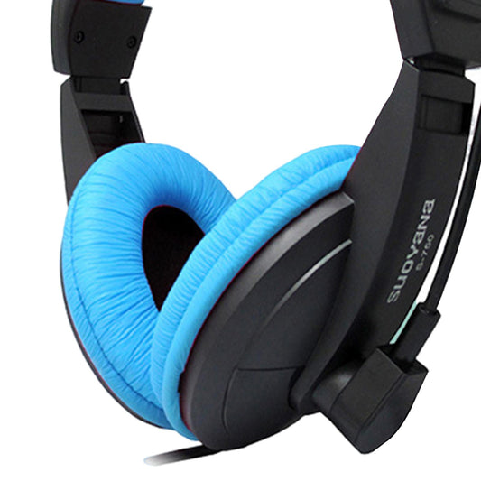Over-Ear Gaming Headphone with Mic 3.5mm Bass Surround for Laptop  Blue