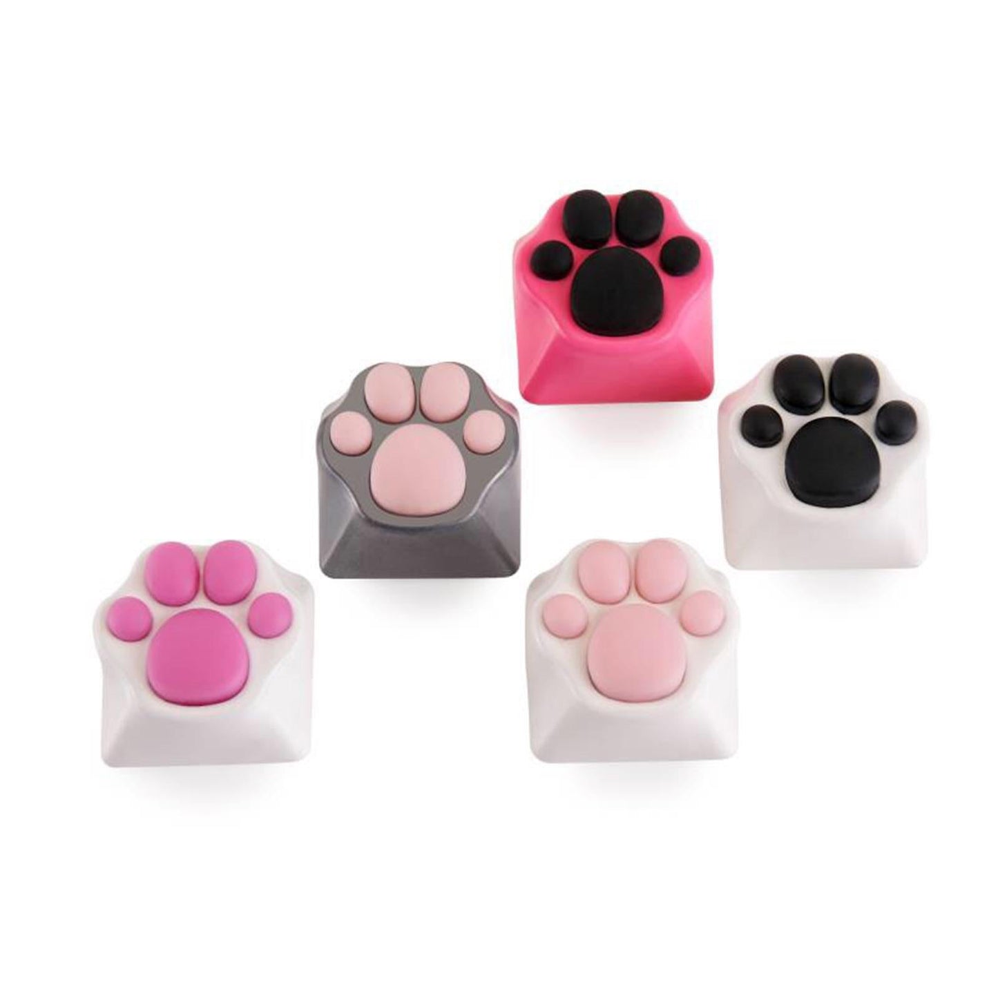 Keycaps Machinery for Keyset Game Players Lovely Pattern Gaming Keyboard Grey Pink