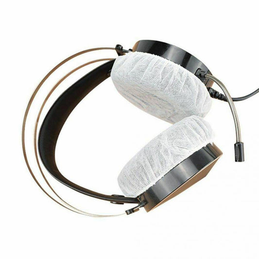 200pcs Headphone Headset Cotton Ear Pads Cover Cushion Dustproof 80-125mm White L