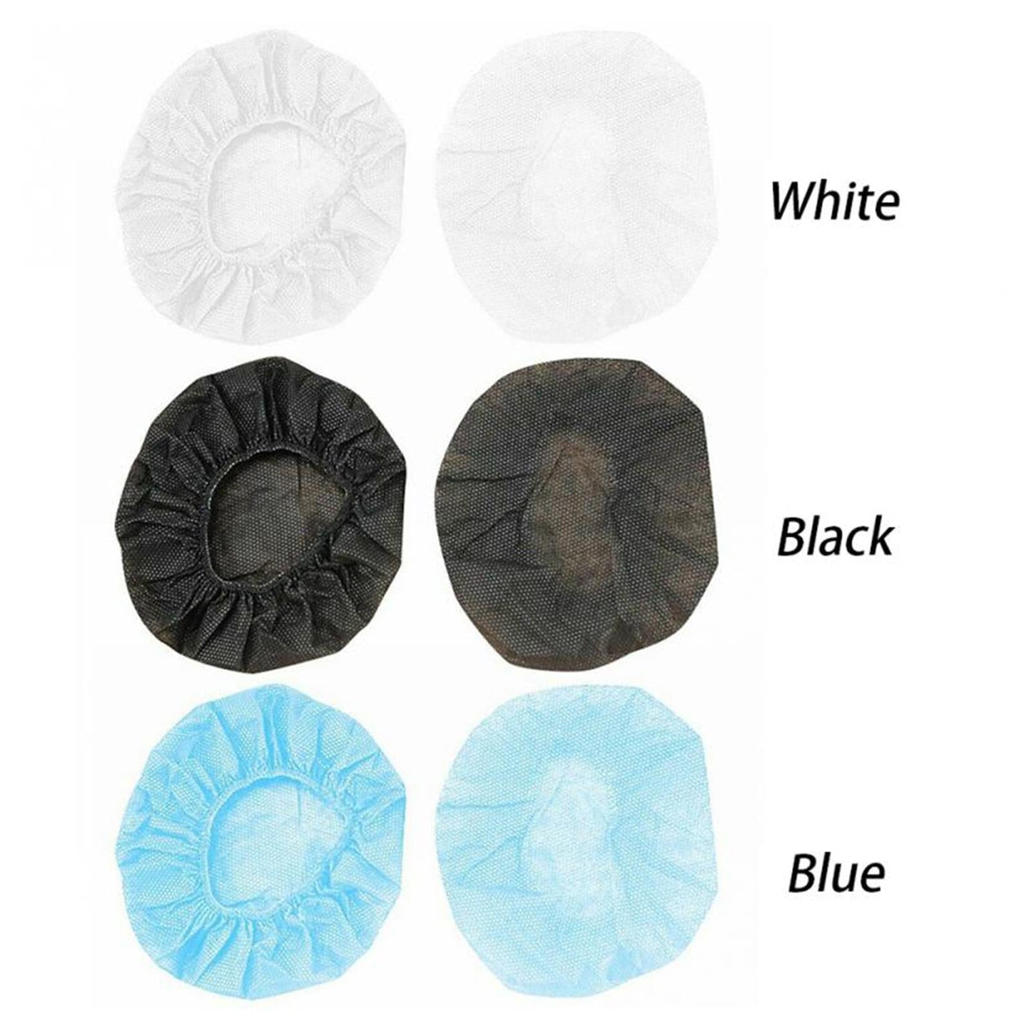 200pcs Headphone Headset Cotton Ear Pads Cover Cushion Dustproof 80-125mm White L