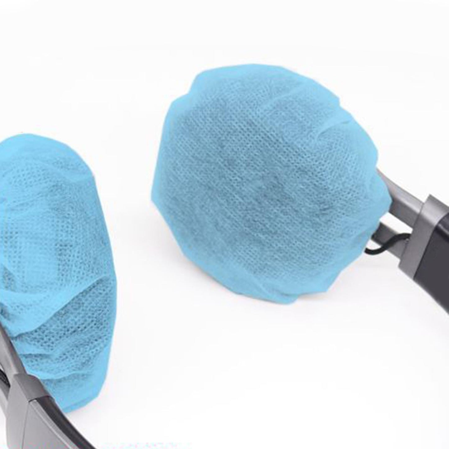 200pcs Headphone Headset Cotton Ear Pads Cover Cushion Dustproof 80-125mm Blue L