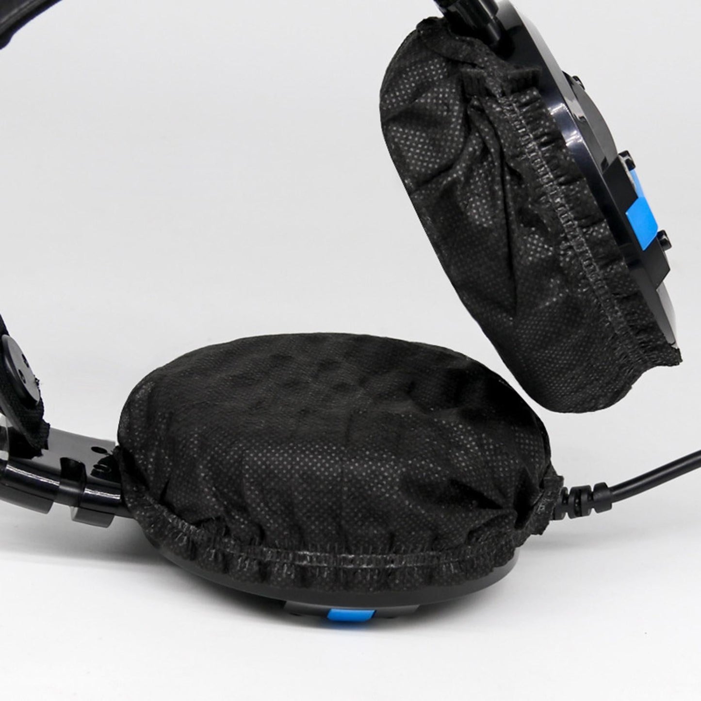 200pcs Headphone Headset Cotton Ear Pads Cover Cushion Dustproof 80-125mm Black L