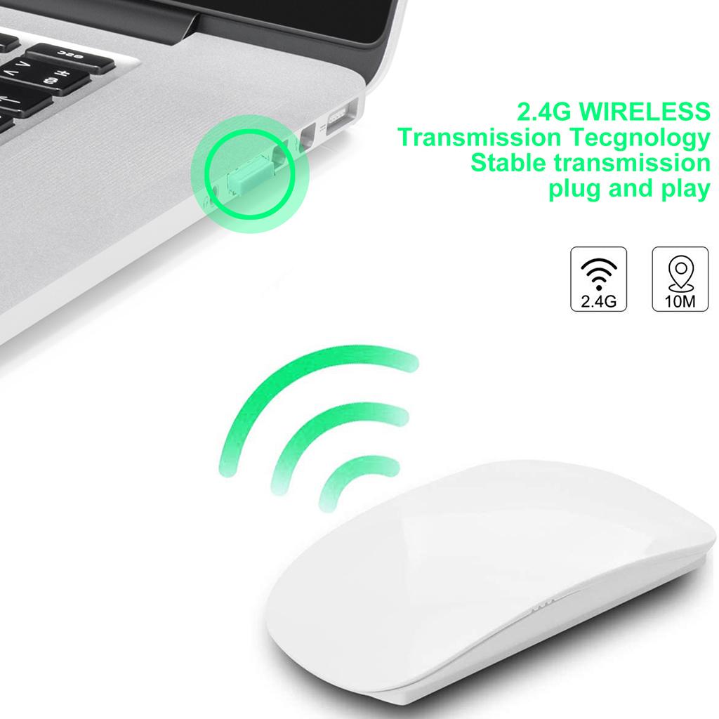 2.4G Wireless Mouse Multi-Touch Portable for PC Laptop Computer  Black