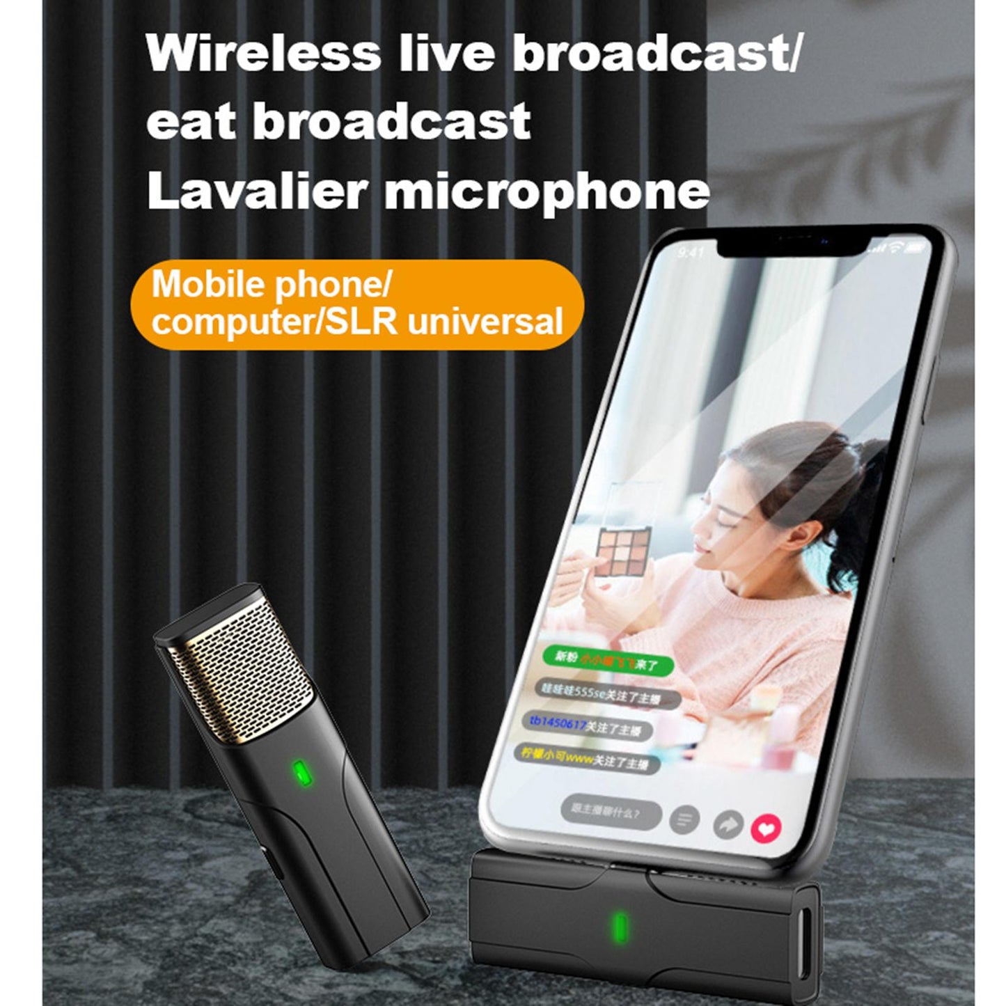 Lavalier Microphone Professional Wireless for Video Conference Recording PC