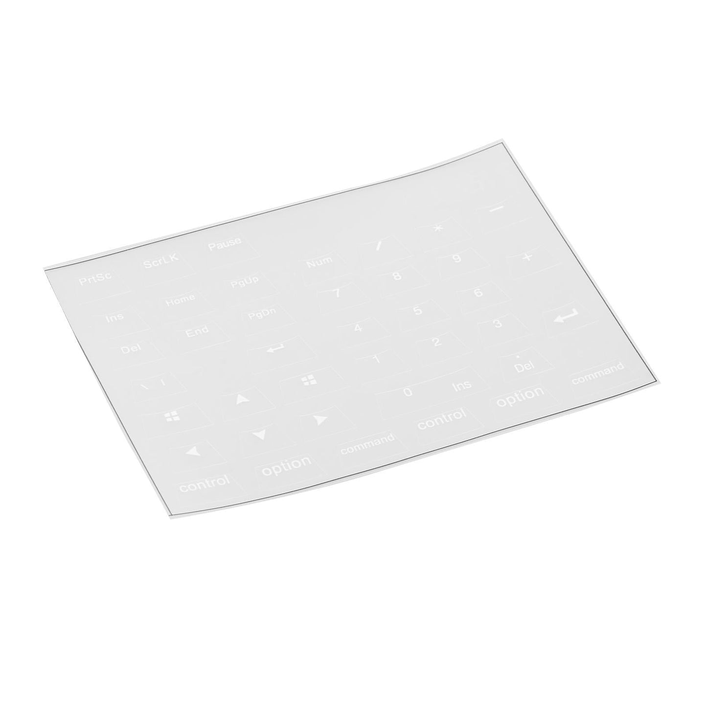Universal Keyboard Side Stickers for Mechanical Keycaps clear white