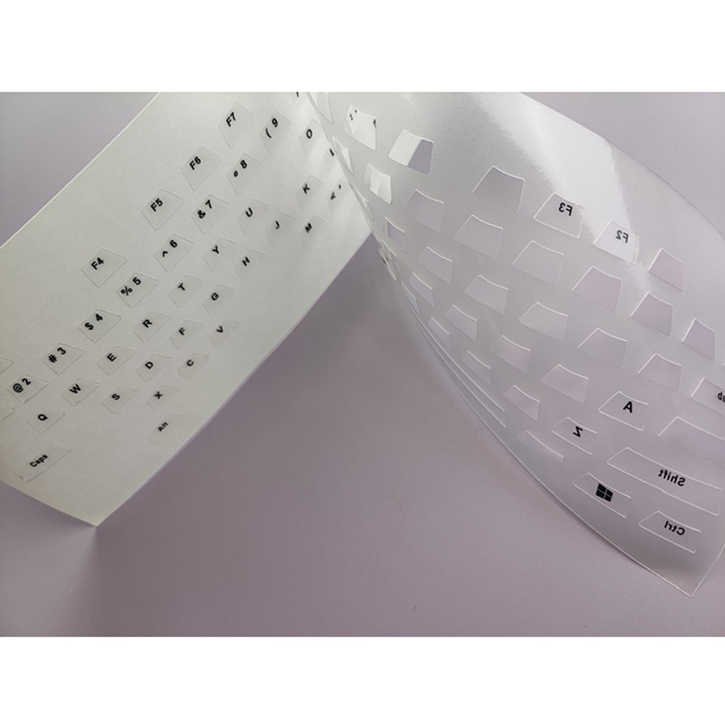 Universal Keyboard Side Stickers for Mechanical Keycaps short clear white