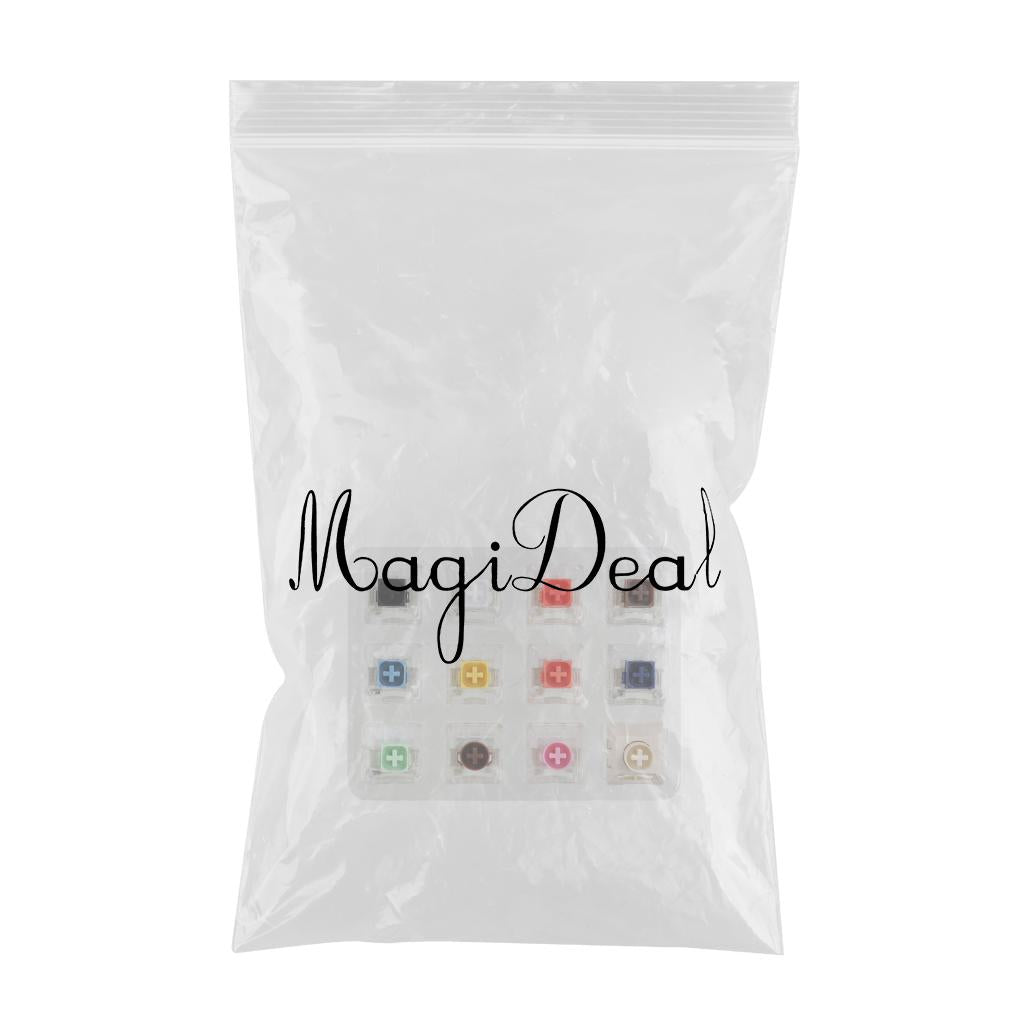 12-Key Clear Switches Tester for Kailh Box DIY Blank Keycaps Accessories