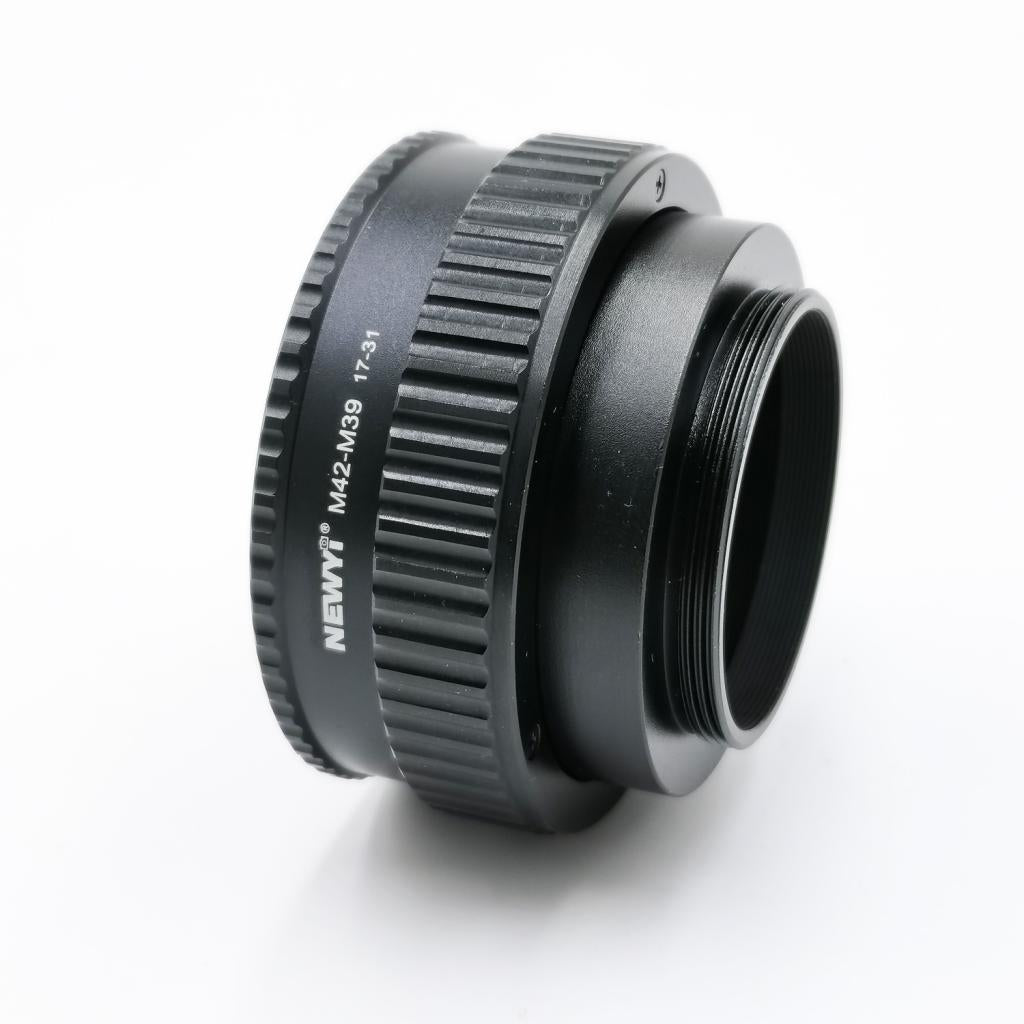 M42-M39 17-31mm Metal Macro Focus Lens Mount Adapter Accessories