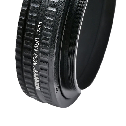 M58-M58 Focusing Helicoid Adapter Adjustable for Cameras Black  17 to 31 mm