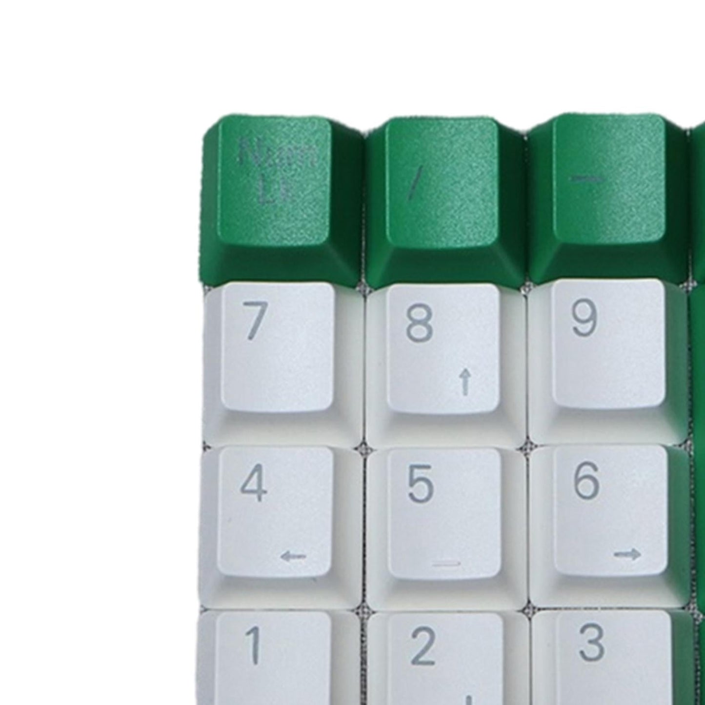 Mechanical Keyboard Numeric Keycaps Layout Dustproof Waterproof Office 17Key for OEM  Green White
