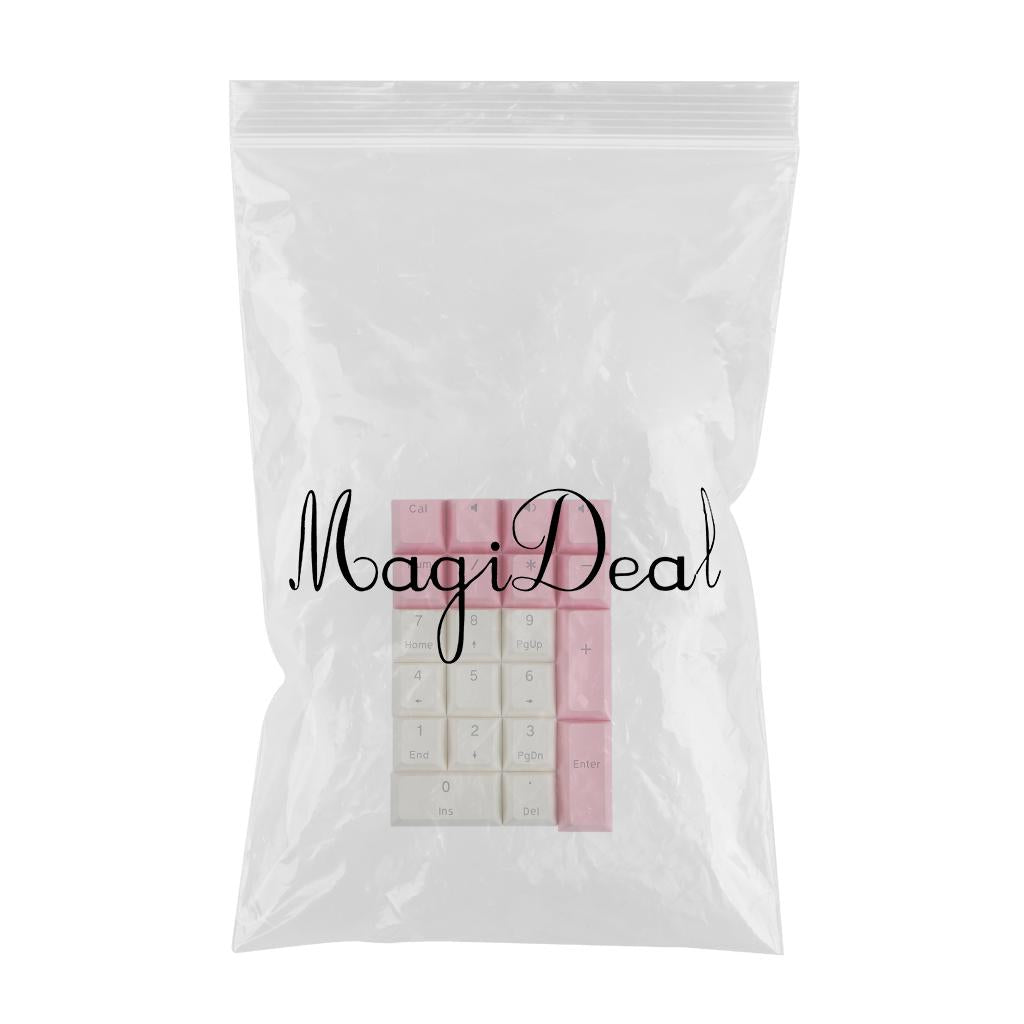 Mechanical Keyboard Numeric Keycaps Layout Dustproof Waterproof Office 21Key for Cherry  Pink White