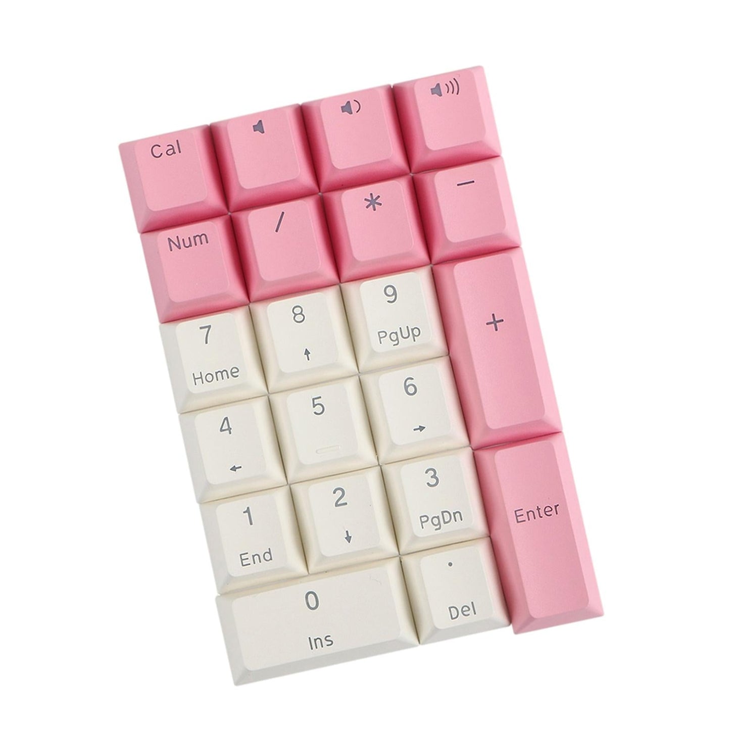 Mechanical Keyboard Numeric Keycaps Layout Dustproof Waterproof Office 21Key for Cherry  Pink White