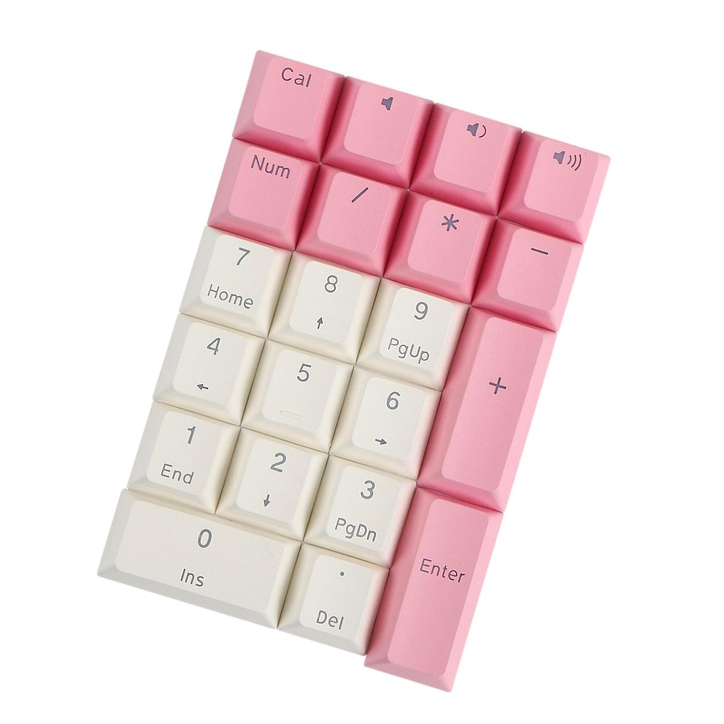 Mechanical Keyboard Numeric Keycaps Layout Dustproof Waterproof Office 21Key for Cherry  Pink White