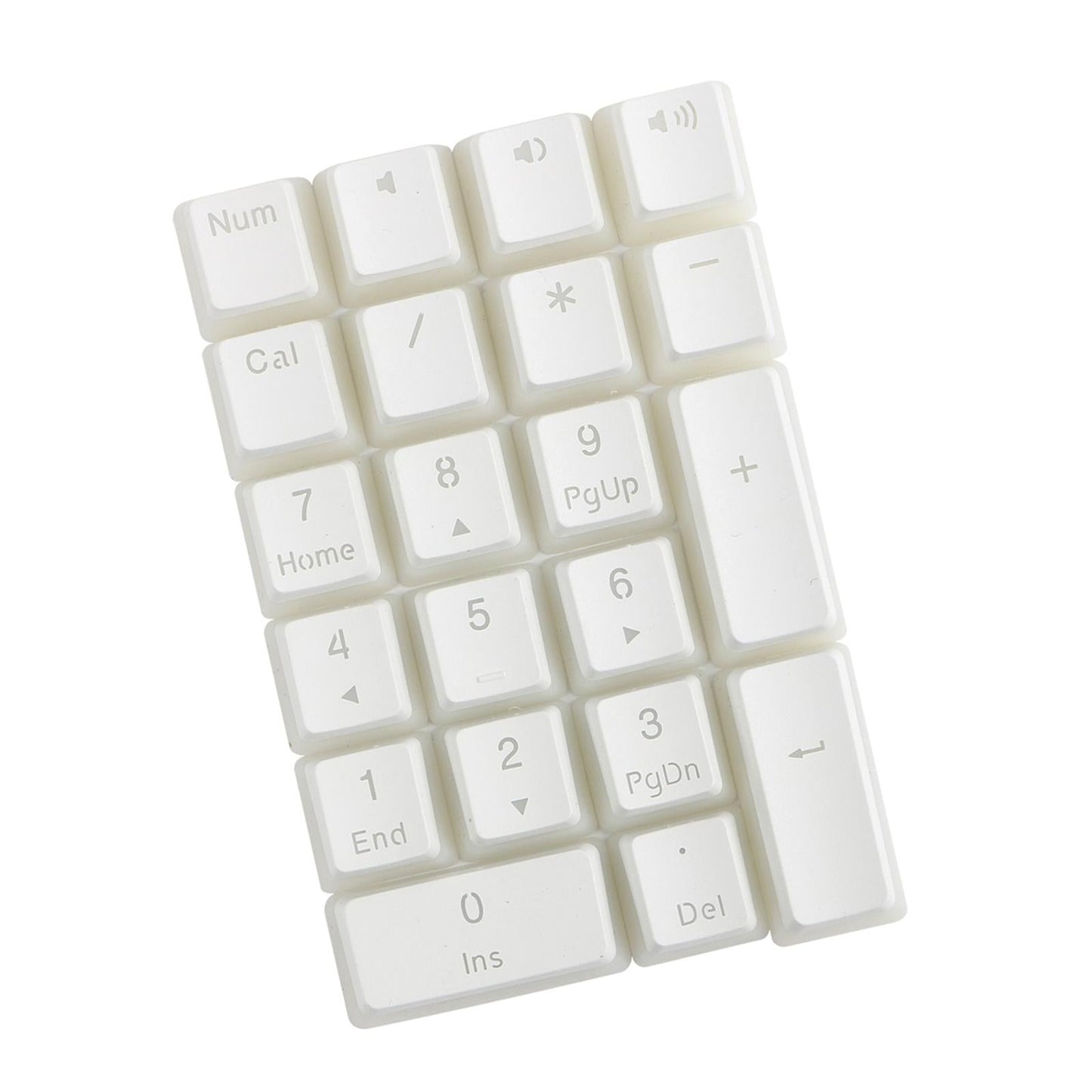 Mechanical Keyboard Numeric Keycaps Layout Dustproof Waterproof Office 21Key for OEM  White