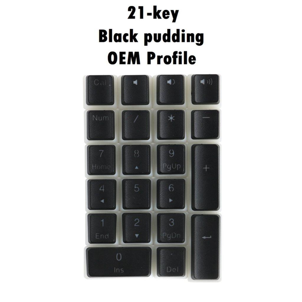 Mechanical Keyboard Numeric Keycaps Layout Dustproof Waterproof Office 21Key for OEM  Black