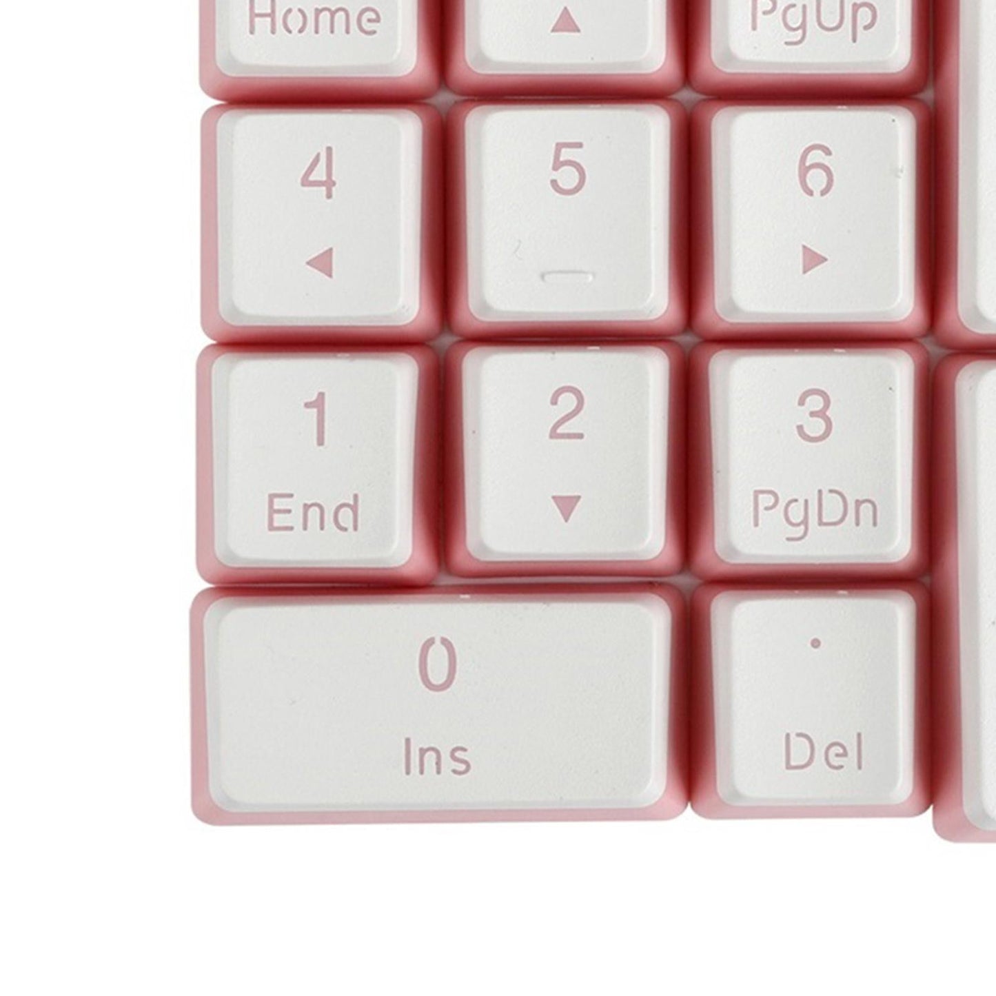 Mechanical Keyboard Numeric Keycaps Layout Dustproof Waterproof Office 21Key for OEM  Pink