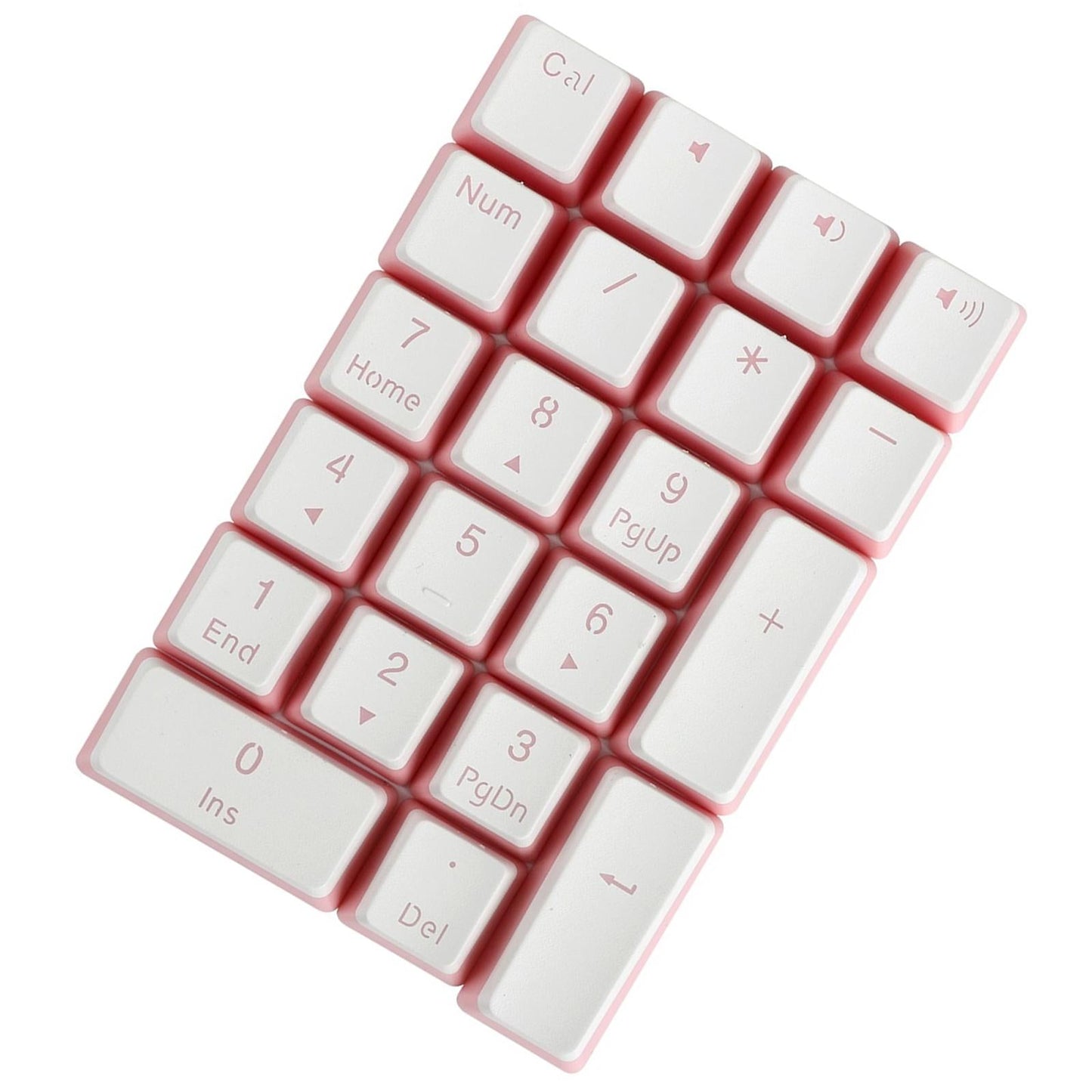 Mechanical Keyboard Numeric Keycaps Layout Dustproof Waterproof Office 21Key for OEM  Pink