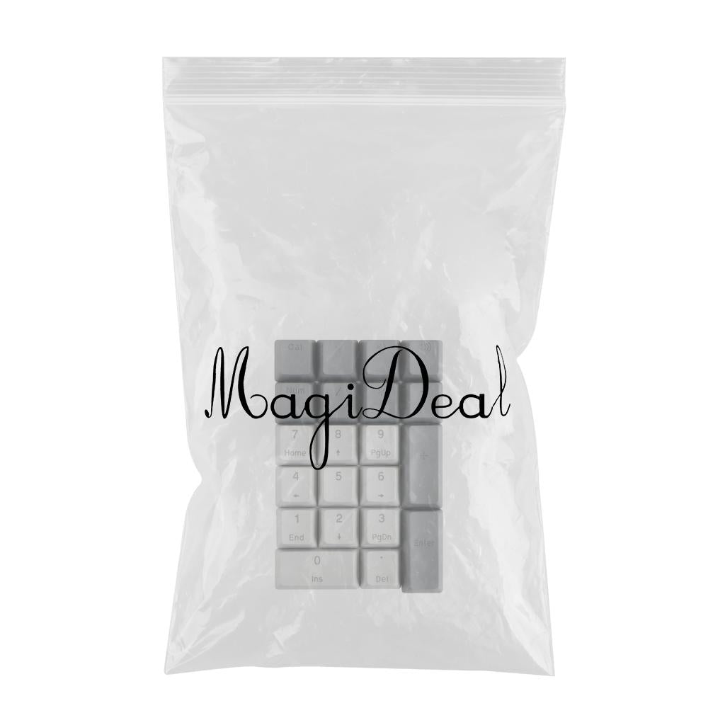 Mechanical Keyboard Numeric Keycaps Layout Dustproof Waterproof Office 21Key for OEM  Gray White