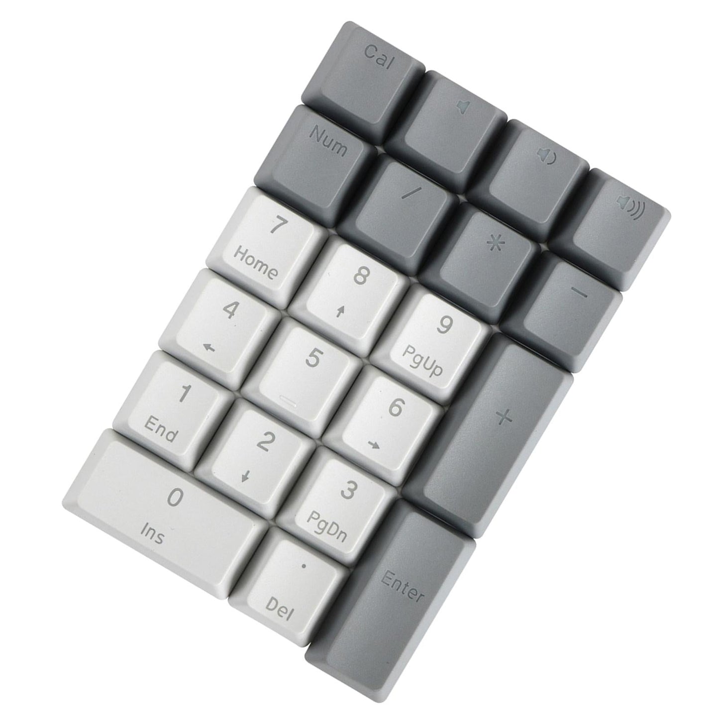 Mechanical Keyboard Numeric Keycaps Layout Dustproof Waterproof Office 21Key for OEM  Gray White
